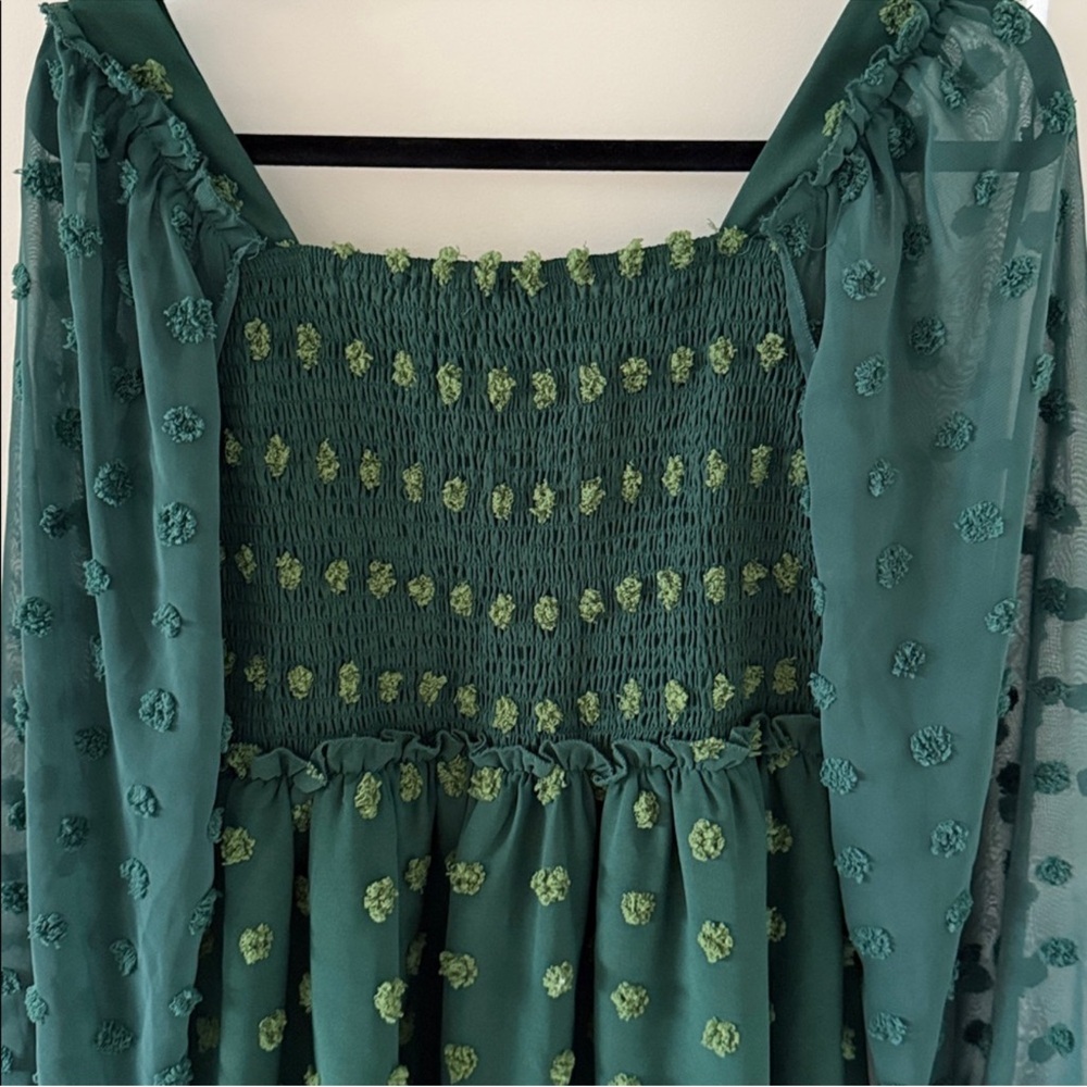 Smocked long sleeve dress - Picture 5 of 5